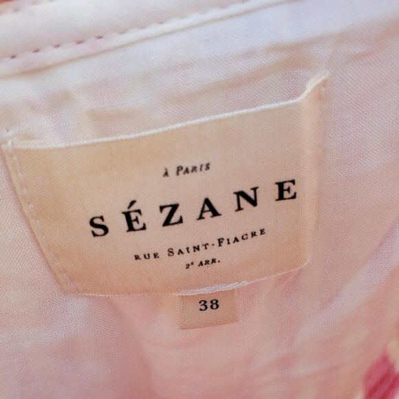 Sezane Juliet dress in Pink/Ecru Stripes size 6 US - Picture 7 of 9